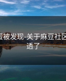 隐藏彩蛋被发现-关于麻豆社区-这次说透了