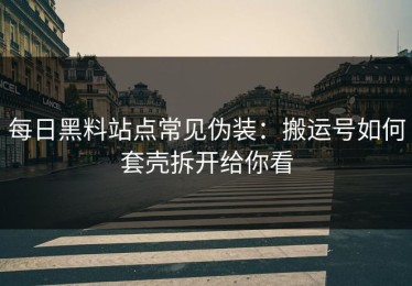 每日黑料站点常见伪装：搬运号如何套壳拆开给你看