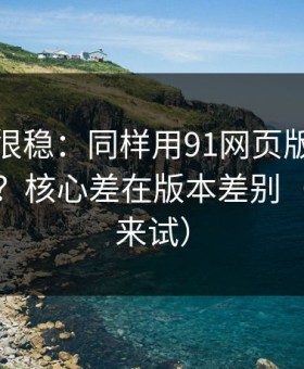 冷门但很稳：同样用91网页版，效率差一倍？核心差在版本差别（不服你来试）