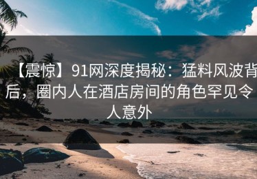【震惊】91网深度揭秘：猛料风波背后，圈内人在酒店房间的角色罕见令人意外
