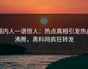 圈内人一语惊人：热点真相引发热血沸腾，黑料网疯狂转发