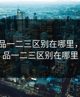 精产国品一二三区别在哪里，精产国品一二三区别在哪里