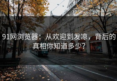 91网浏览器：从欢迎到发凉，背后的真相你知道多少？