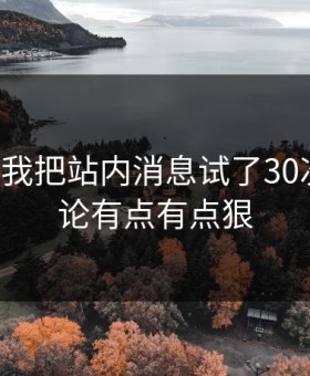 17c——我把站内消息试了30次——结论有点有点狠