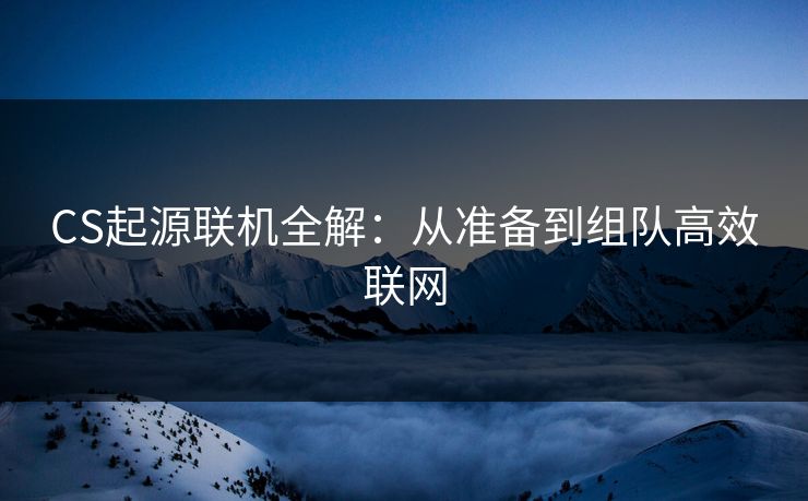CS起源联机全解：从准备到组队高效联网